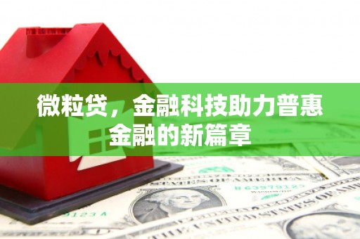 义竹微粒贷，金融科技助力普惠金融的新篇章