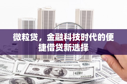 义竹微粒贷，金融科技时代的便捷借贷新选择